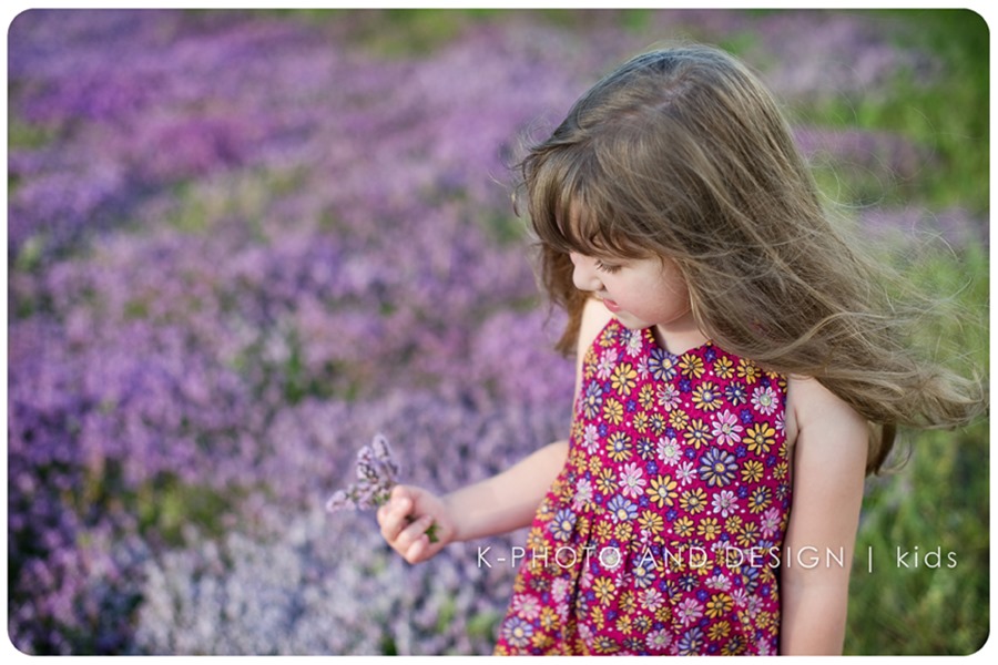 girl in purple flowers